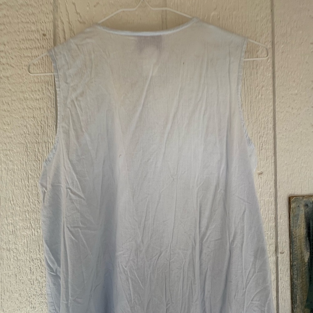 Vintage nightgown baby blue embroidered small - Picture 11 of 12